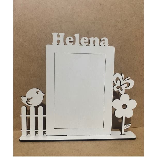 Kit 20 Porta Retrato 10x15 Modelo Jardim Encantado Branco
