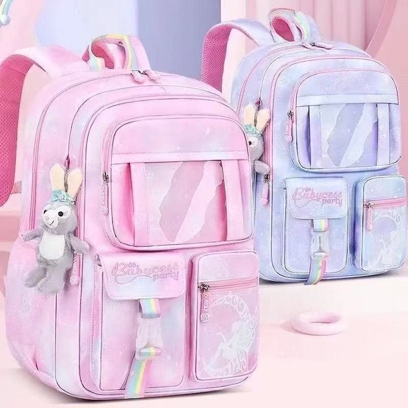 Mochila Escolar Coreana Modelo Arco íris Grande Antifurto (princesa)Promoção
