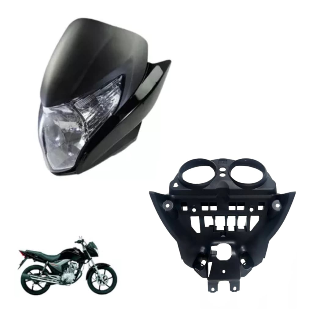 Frente Farol Completa E Aranha Para Titan 150 Flex 2011 A 2013