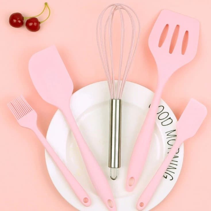 HKX kit de Cozinha 5pcs  Silicone Colher Espátula EASY BAKING CH-108