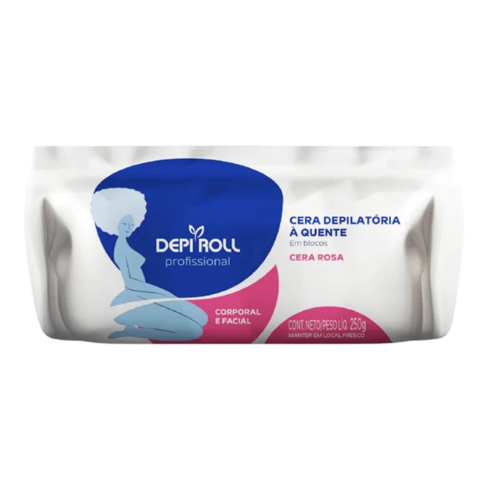 Cera Depilatória em Blocos DepiRoll - Cera Quente em Blocos Tradicional - 250g