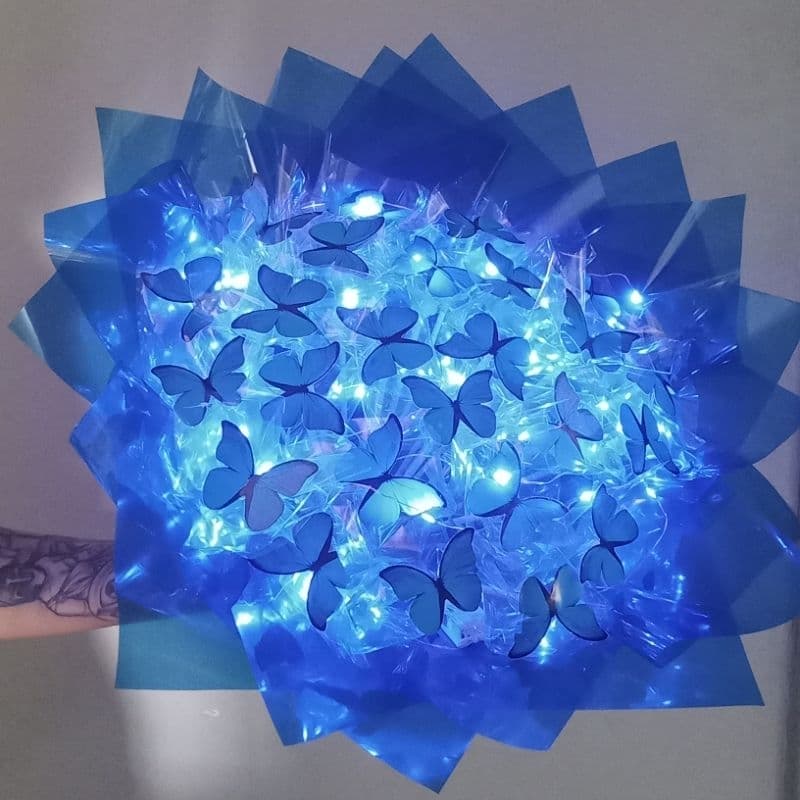 Buquê de Borboletas COM LED | montado | Buquê para Presente | ESCOLHA A COR | LEIA A DESCRIÇÃO