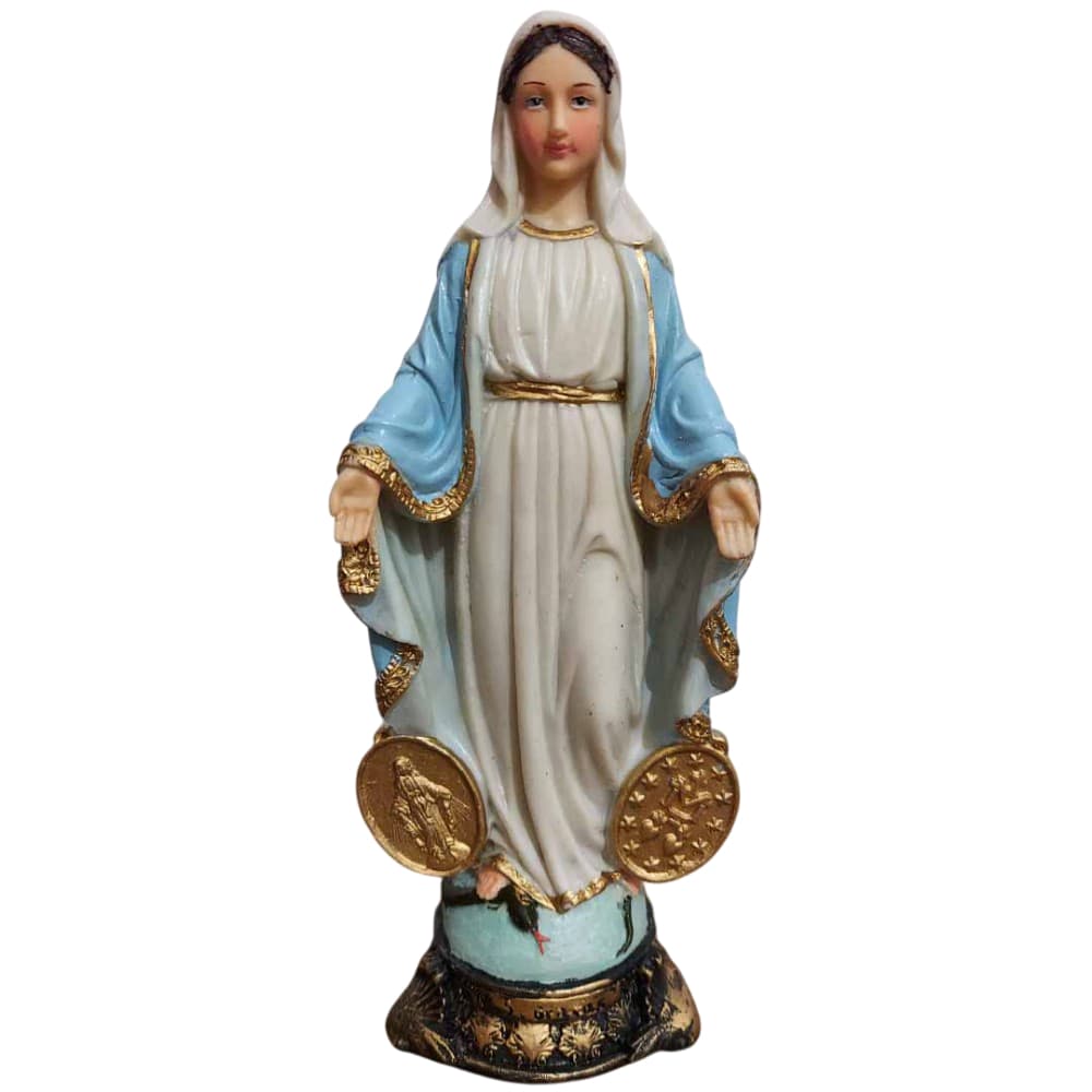 Imagem de Nossa Senhora das Graças em Resina - 20 cm - Nossa Senhora da Medalha Milagrosa