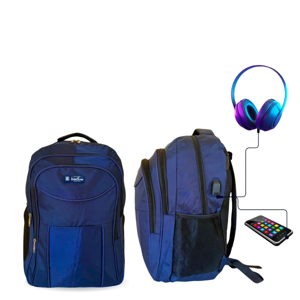 Mochila Bolsa Grande Notbook Impermeável Super Resistente entrada USB e Fone