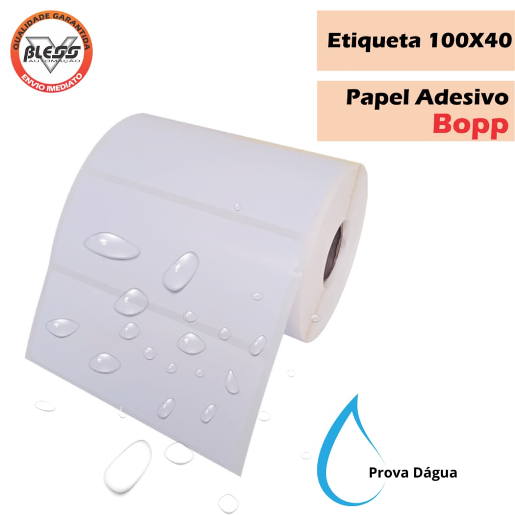 05 Rolos Etiqueta BOPP 100x40