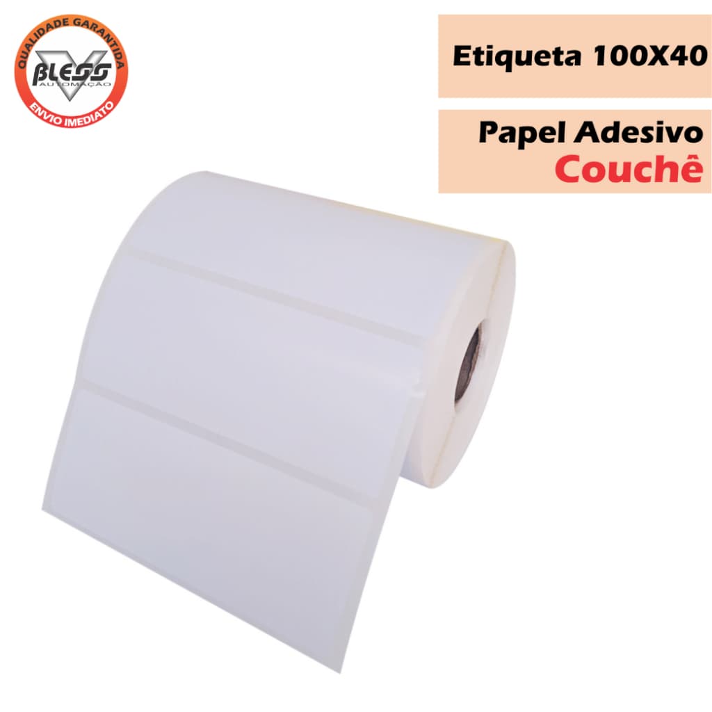 Etiqueta Couchê 100x40 - 5 Rolos