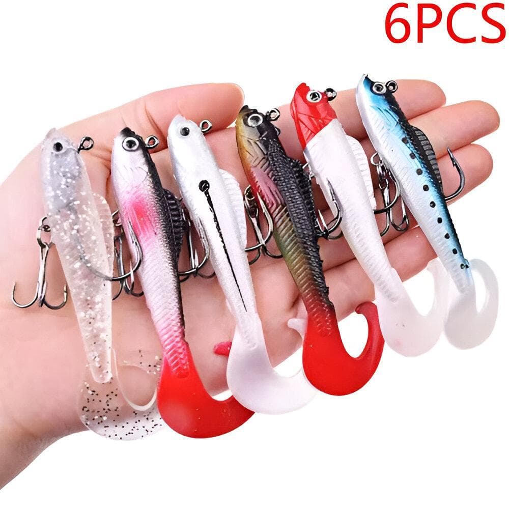 Kit 6 pçs Iscas artificiais wobblers equipamento de pesca isca de silicone 9cm/9,5g