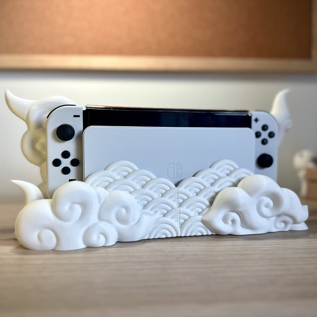 Suporte Nuvem Nintendo Switch Classico/OLED Dock Decorativo