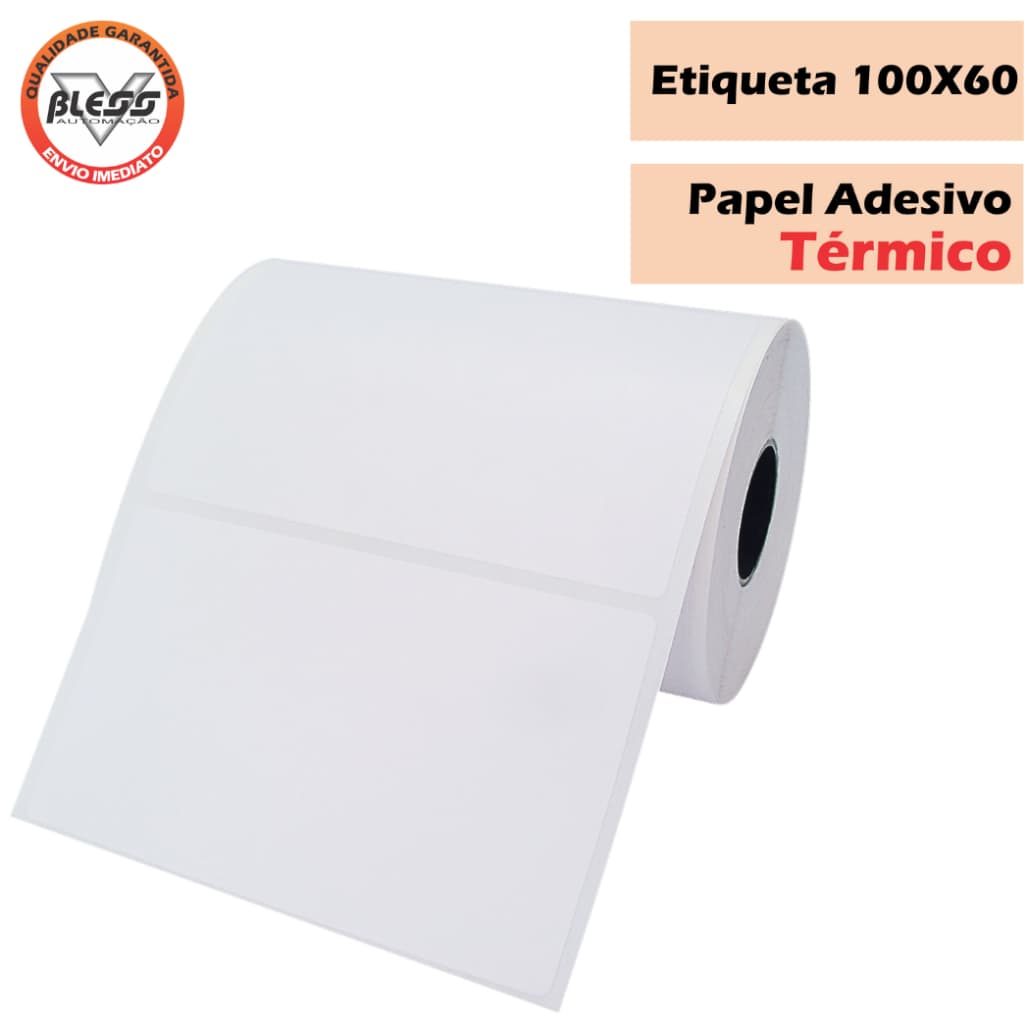 Rolo de Etiqueta Térmica 100x60 mm