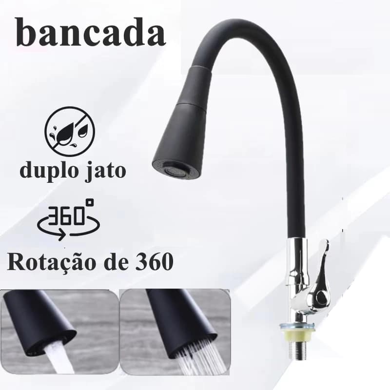 Torneira De Cozinha Gourmet Flexível De MESA 2 Jatos LUXO Cozinha Bancada 1/4 de volta