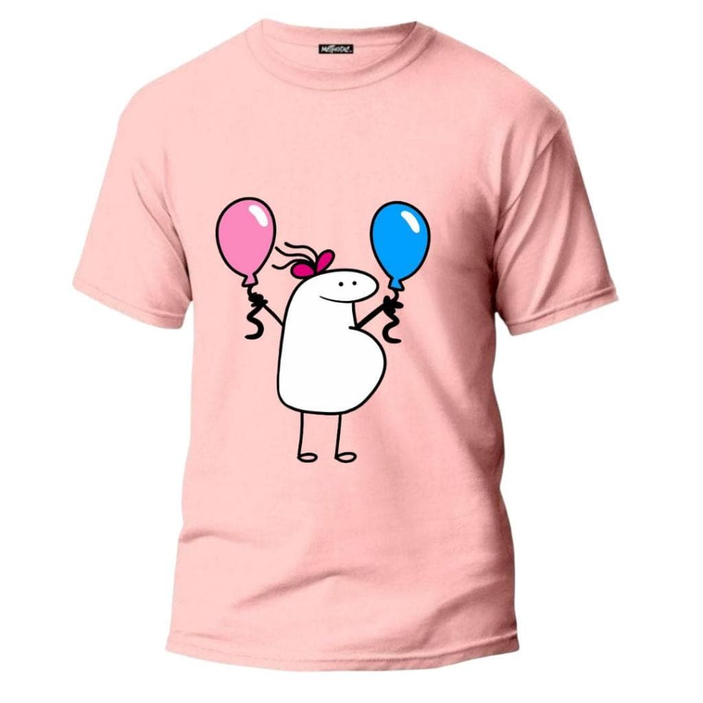 Camisa Camiseta Chá Revelação Unissex Camisa Estampado Bexiga azul ou Rosa Envio Rápido