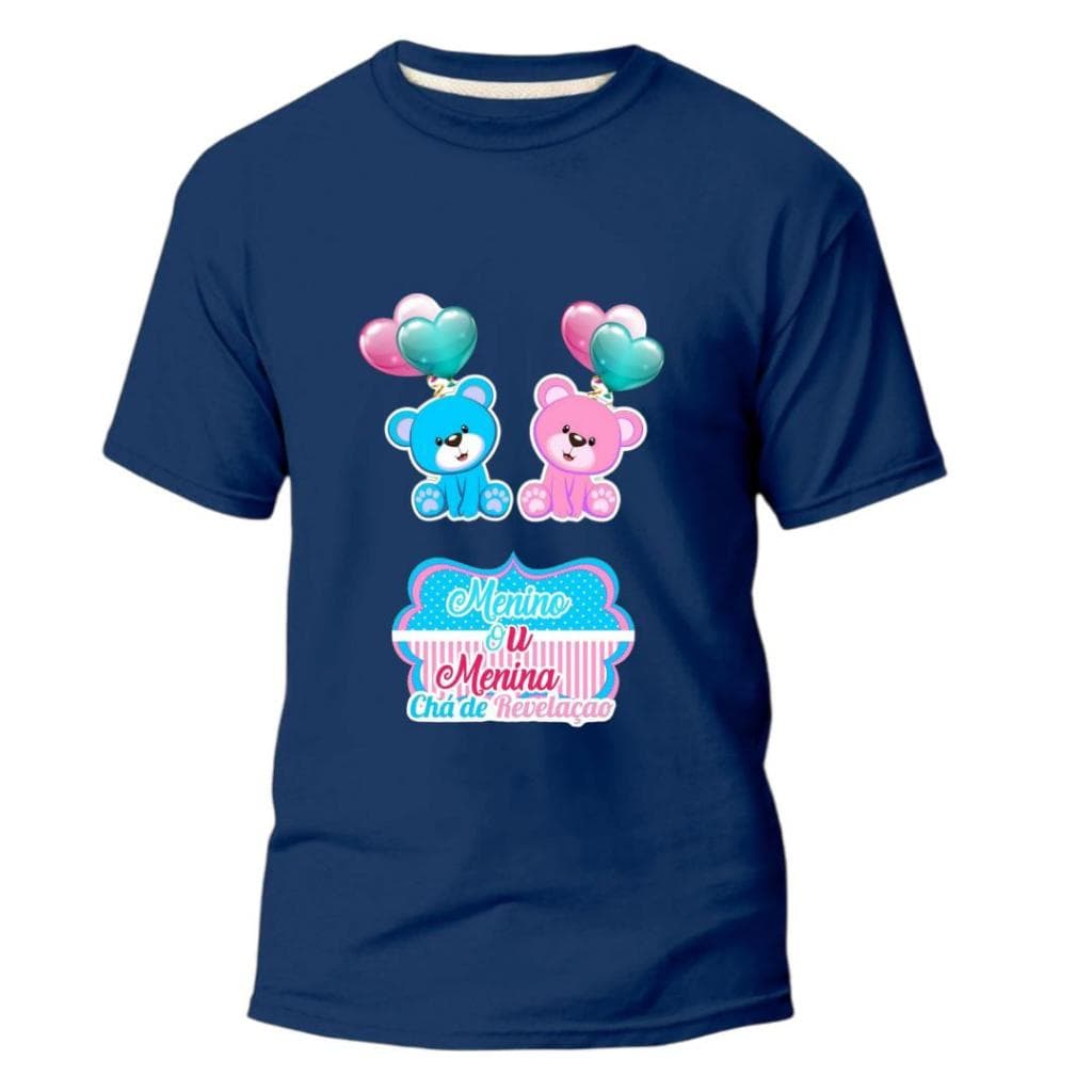 Camisa Camiseta Chá Revelação Menino Ou Menina Unissex 100% Algodão Envio Rápido