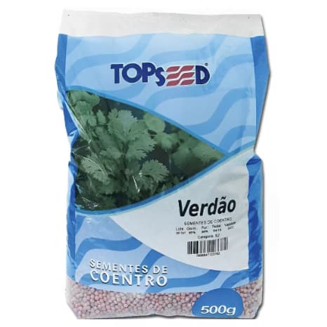 Semente De Coentro Verdão Topseed Pacote Com 500 Gramas