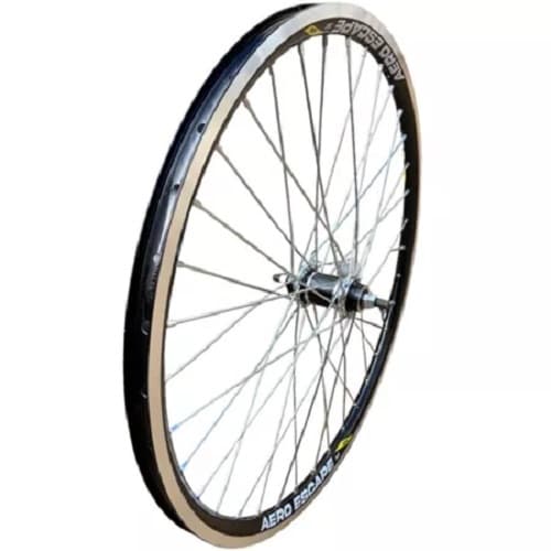 Roda Aero 26 x 1,9 Dianteira Bike montada Raios Grosso ( preta )Bicicleta  MTB