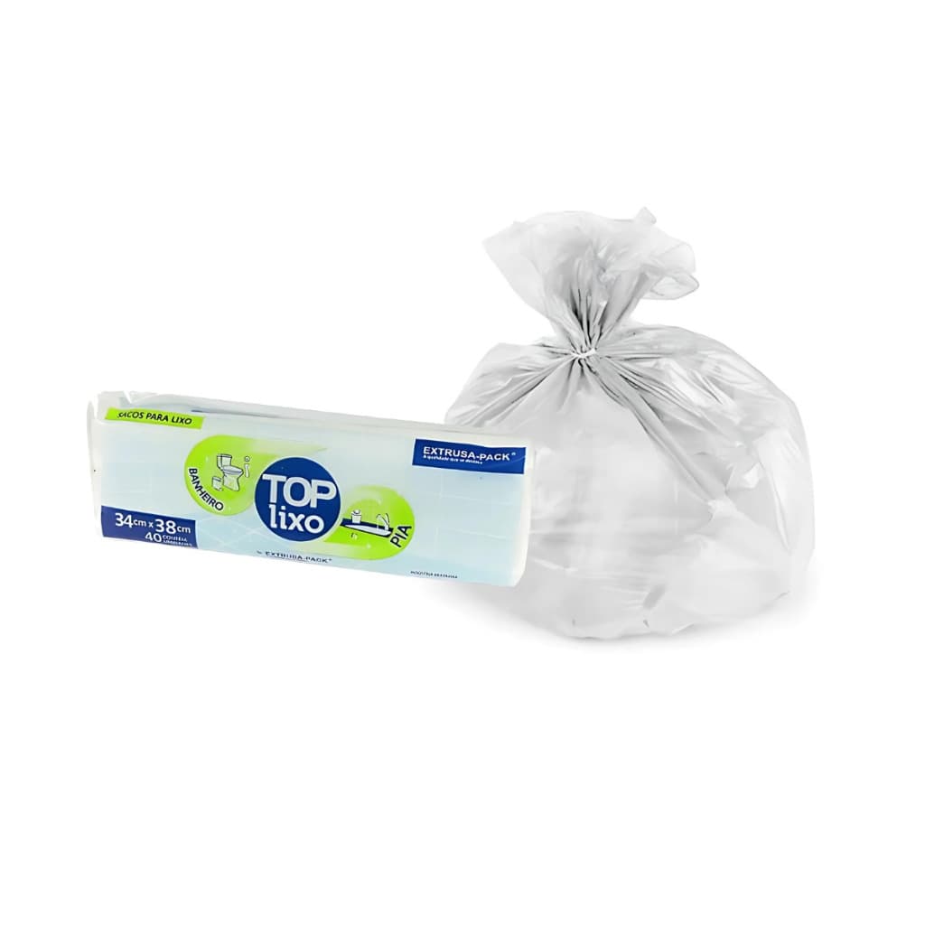 Saco de Lixo Reforçado BRANCO 3L,15L, 30L, 50L, 100L Pia e Banheiro Cozinha Resistente