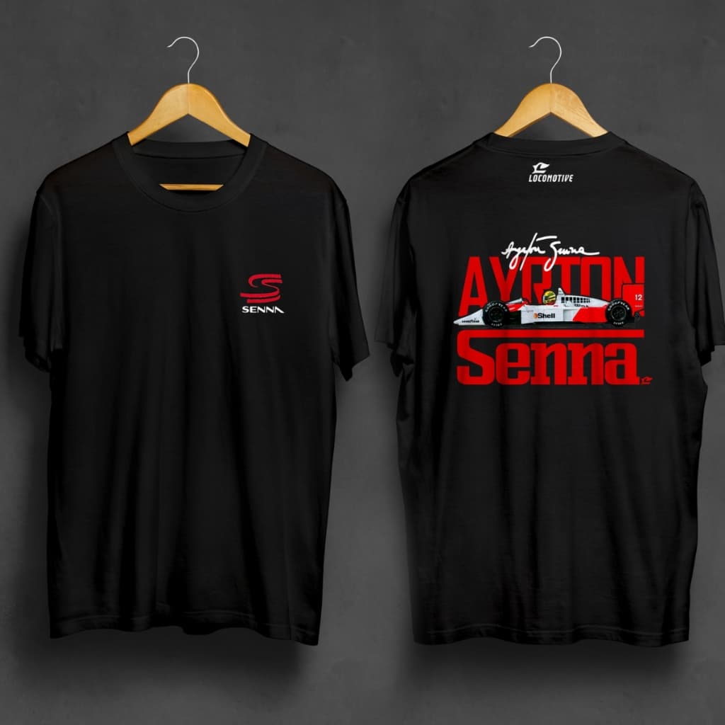 Camiseta Básica Masculina Moda Street Airton Lenda Senna Promoção Exclusiva