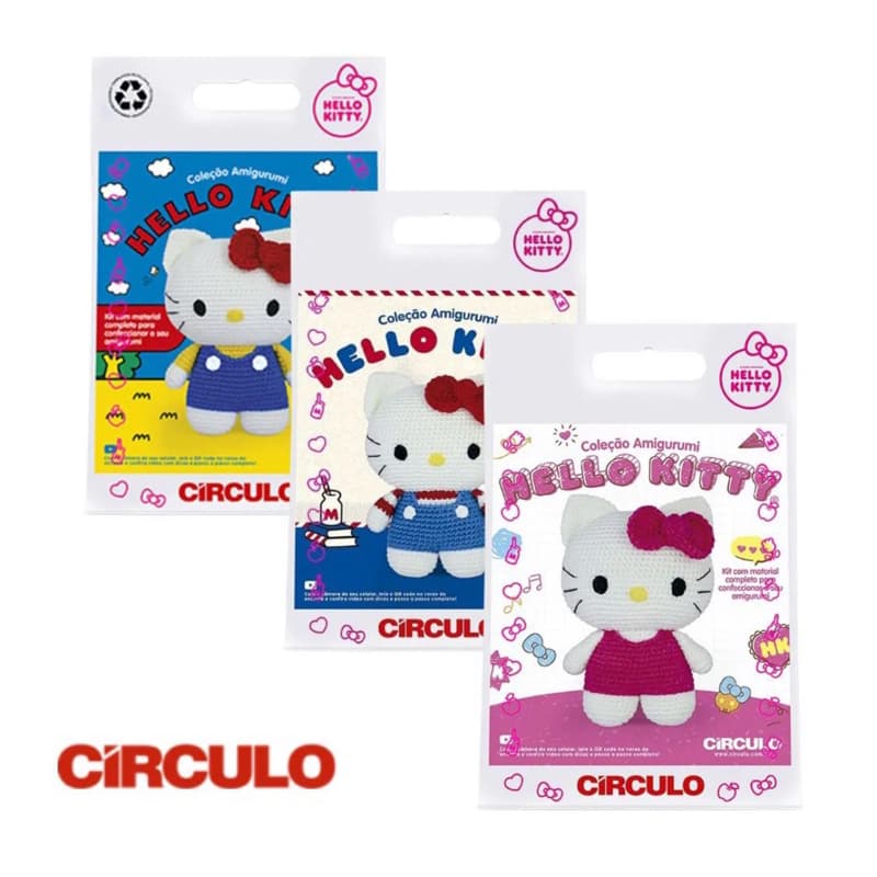 Kit Círculo Amigurumi Hello Kitty
