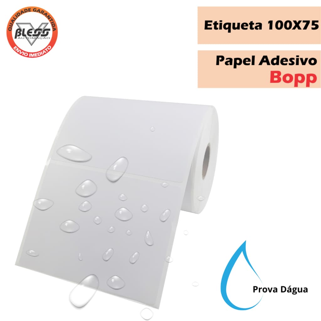 Etiqueta BOPP 100x75 - 05 Rolos