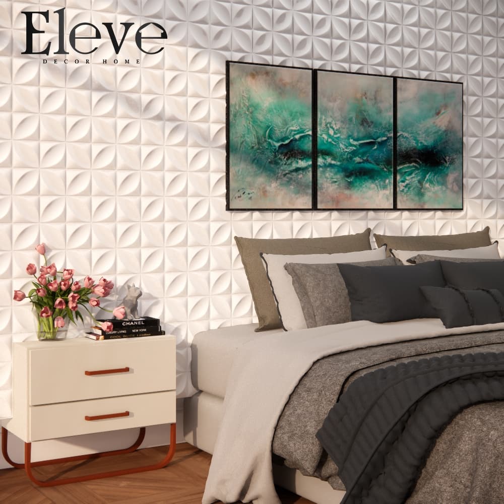 Kit Placas PVC 3D Revestimento De Parede Decorativa 25x25cm