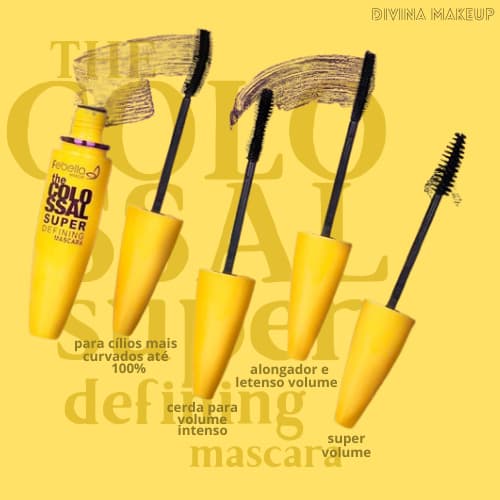 Rimel Máscara Preto Colossal Super Febella Mascara De Cilios A Prova d`Água
