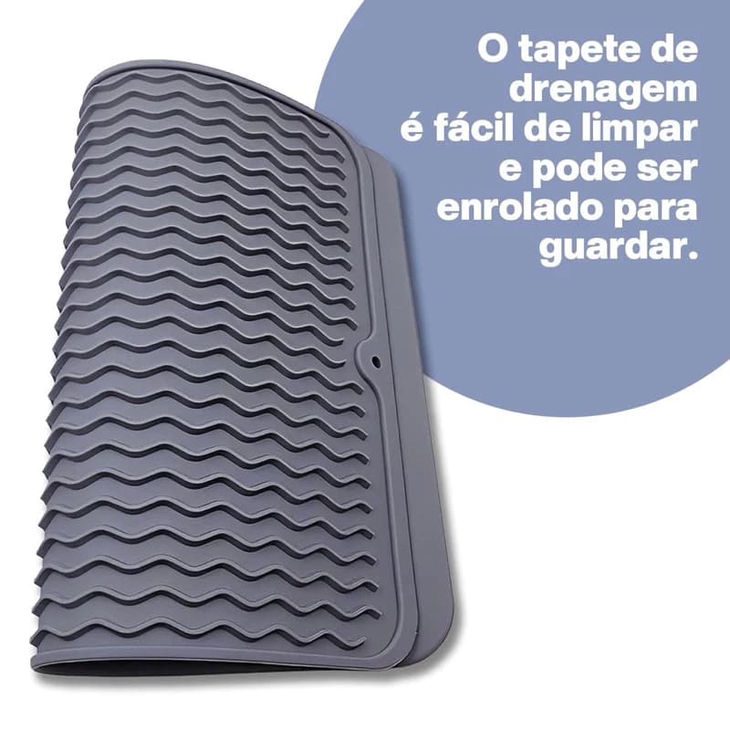 Kit 02 Tapete escorredor De Silicone Protetor De Panelas E Pratos de Pia E Cozinha