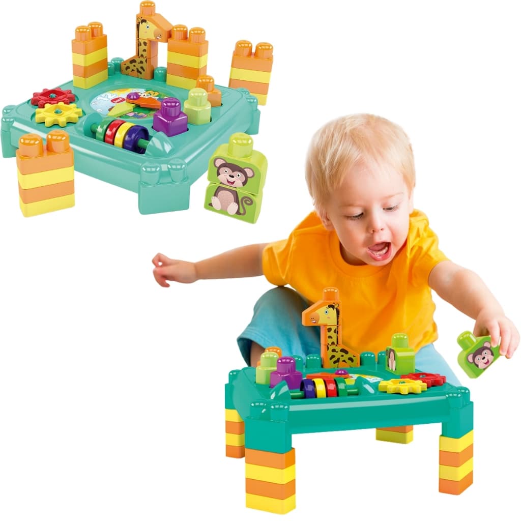 Mesa Mesinha Infantil Educativa Atividades Blocos De Montar Encaixar Encaixe Perfeito Didática