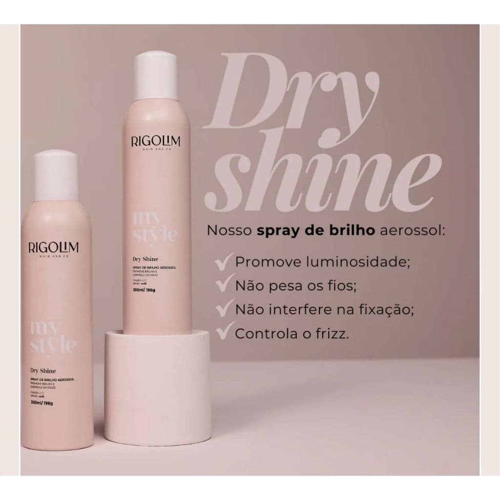 SPRAY DE BRILHO - RIGOLIM HAIR AND CO DRY SHINE 300ml