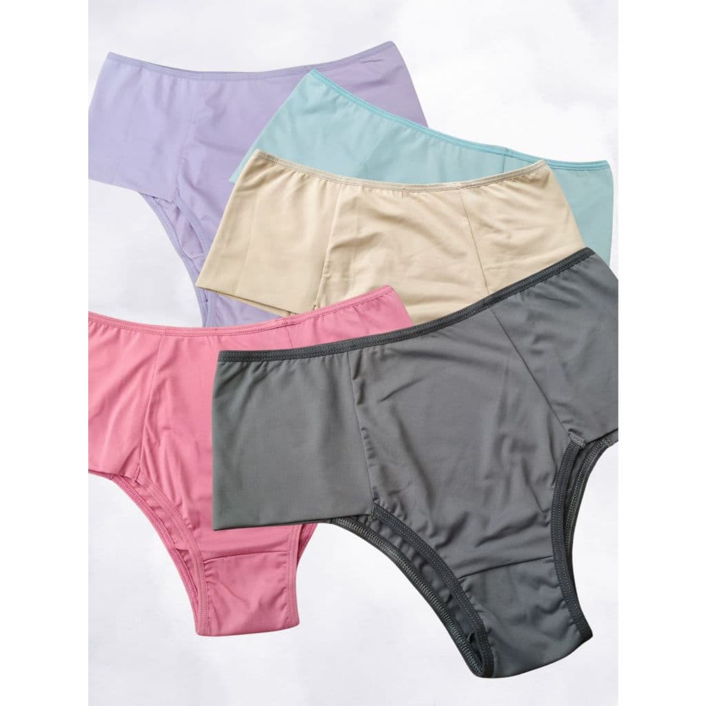 Kit 5 calcinhas Plus size Pala dupla Segura  a barriga  Confortável