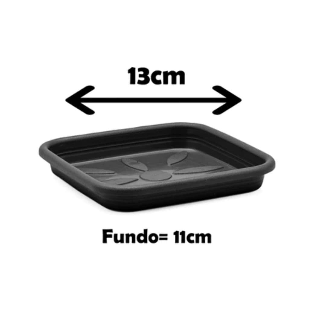 Kit 4 Pratos De Vaso Quadrado De Plástico Resistente N 1 cuia rosa do deserto