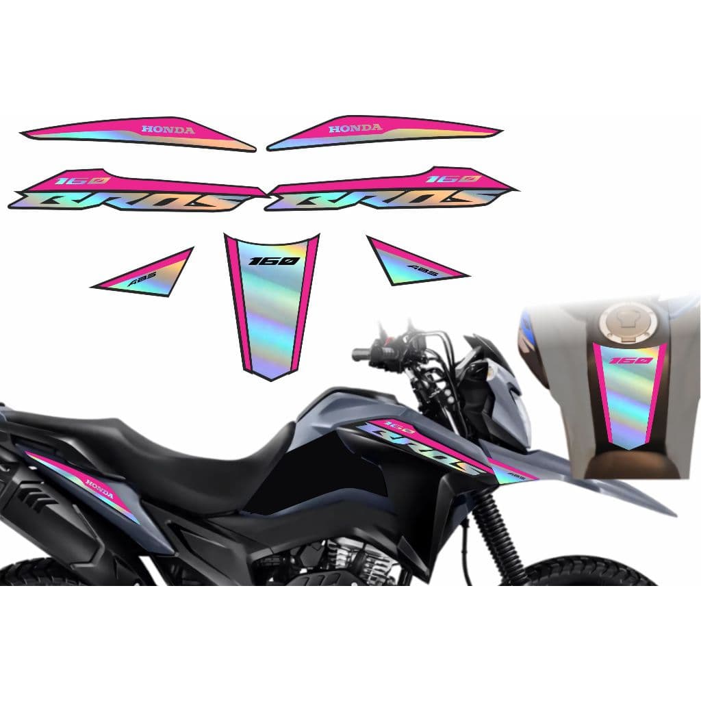 Adesivo Bros 160 2025 Kit Adesivos Holográfico