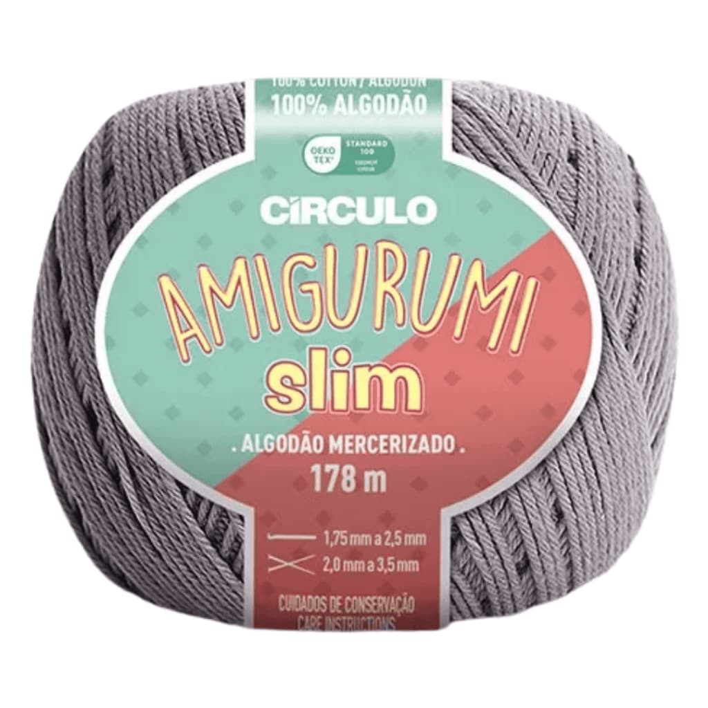 Fio Amigurumi Slim Circulo Com 178m 70g 100% Algodão