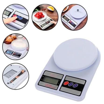 Balança Digital Para Cozinha Com Prescisão  10kg Nutrição E Dieta Capacidade Máxima 10 Kg Cor Branco