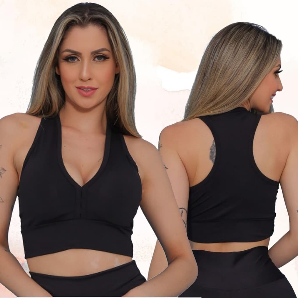 TOP Academia Nadador Feminina Fitness com Bojo Removível
