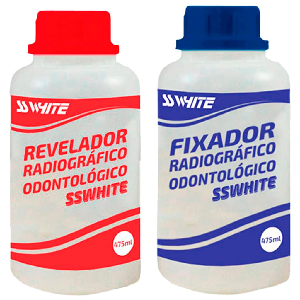 Revelador + Fixador Radiográfico Odontológico Ss White 475ml