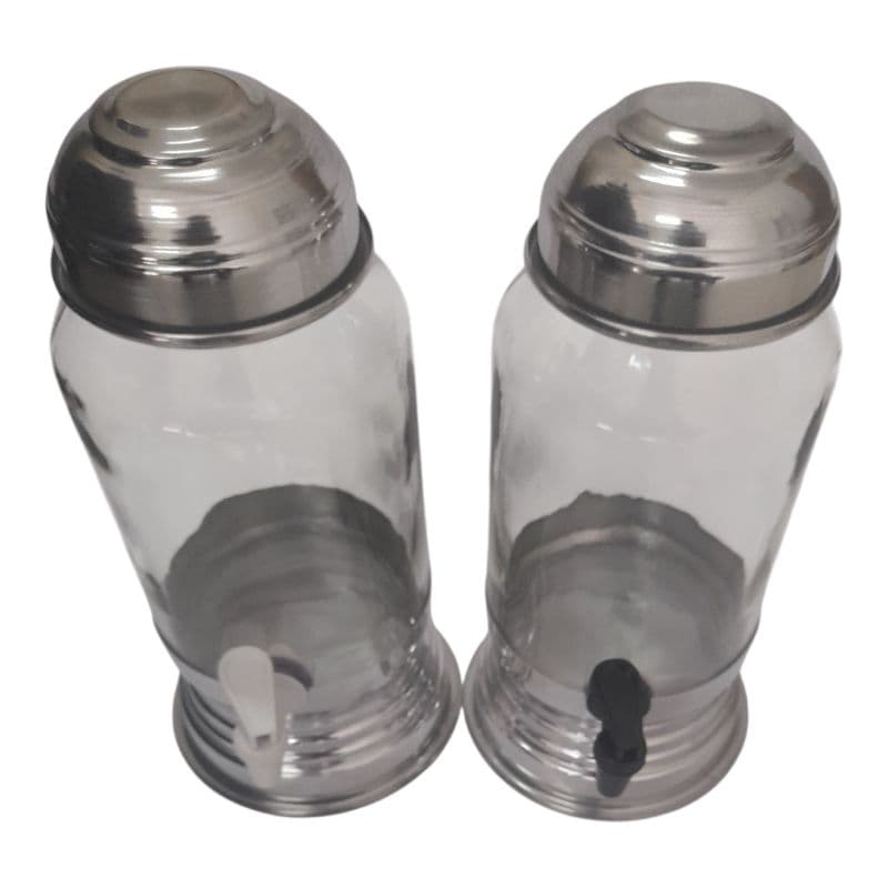 1-suqueira de vidro 3 litro com base e tampa aluminio