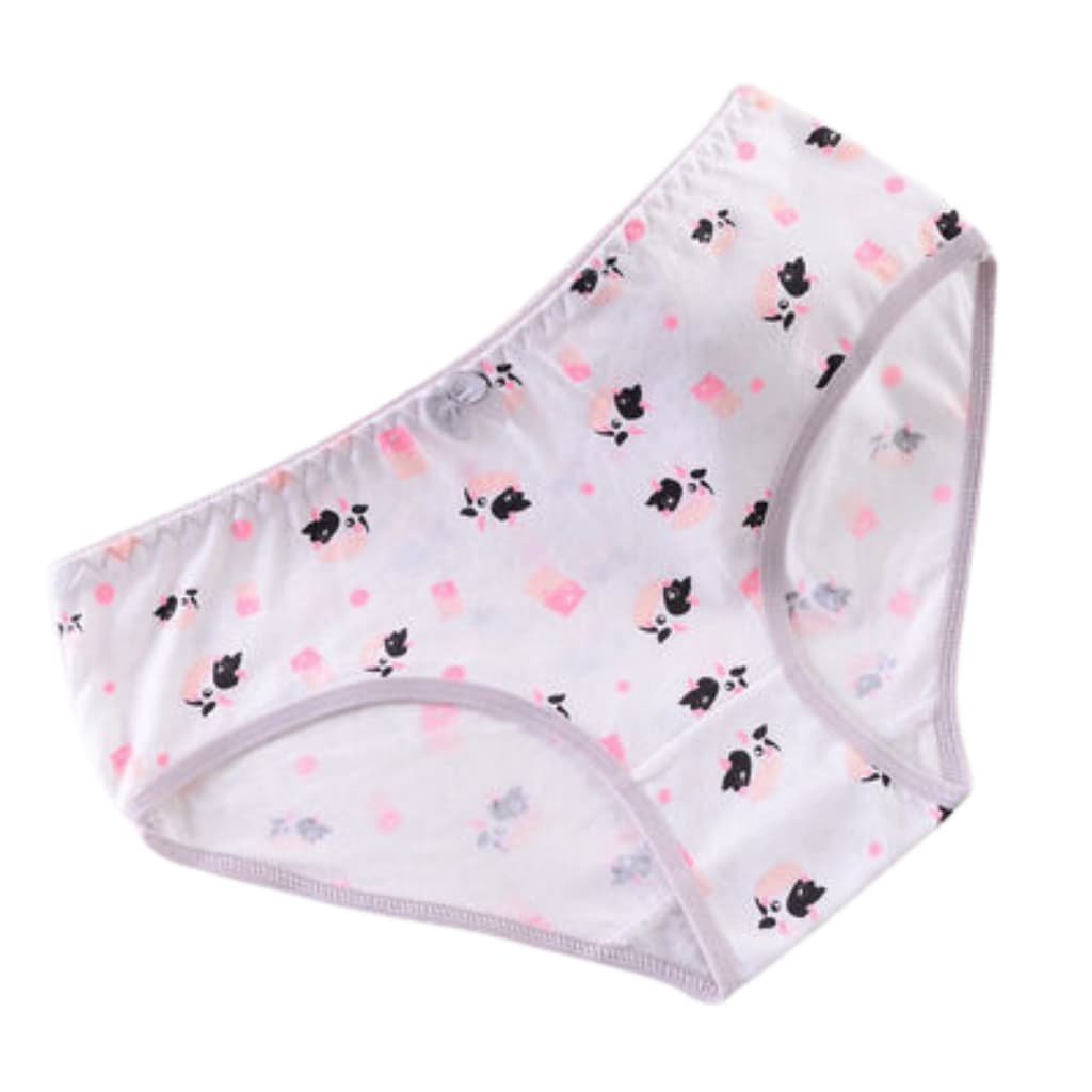 Kit 10 calcinhas em algodão infantil com estampas sortidas
