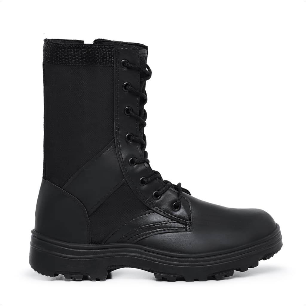 Bota Militar Motoqueiro Cano Alto Couro Premium Antiderrapante Frete Imediato