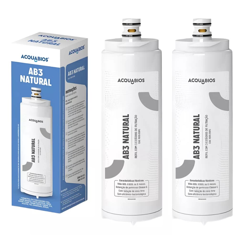 Kit 2 Filtros Refil Purificador Ibbl Ab3 Ab+3 Acquabios Fr600