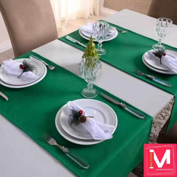 Caminho de mesa 2 pçs 1.45mx0.45cm Decorativo, Festas Eventos, Lar