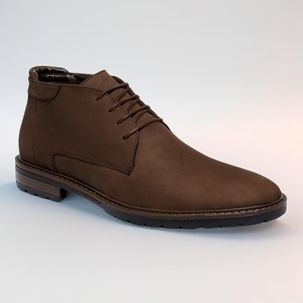 Bota Masculina Coturno em Couro Nobuck - Conforto e Estilo Premium
