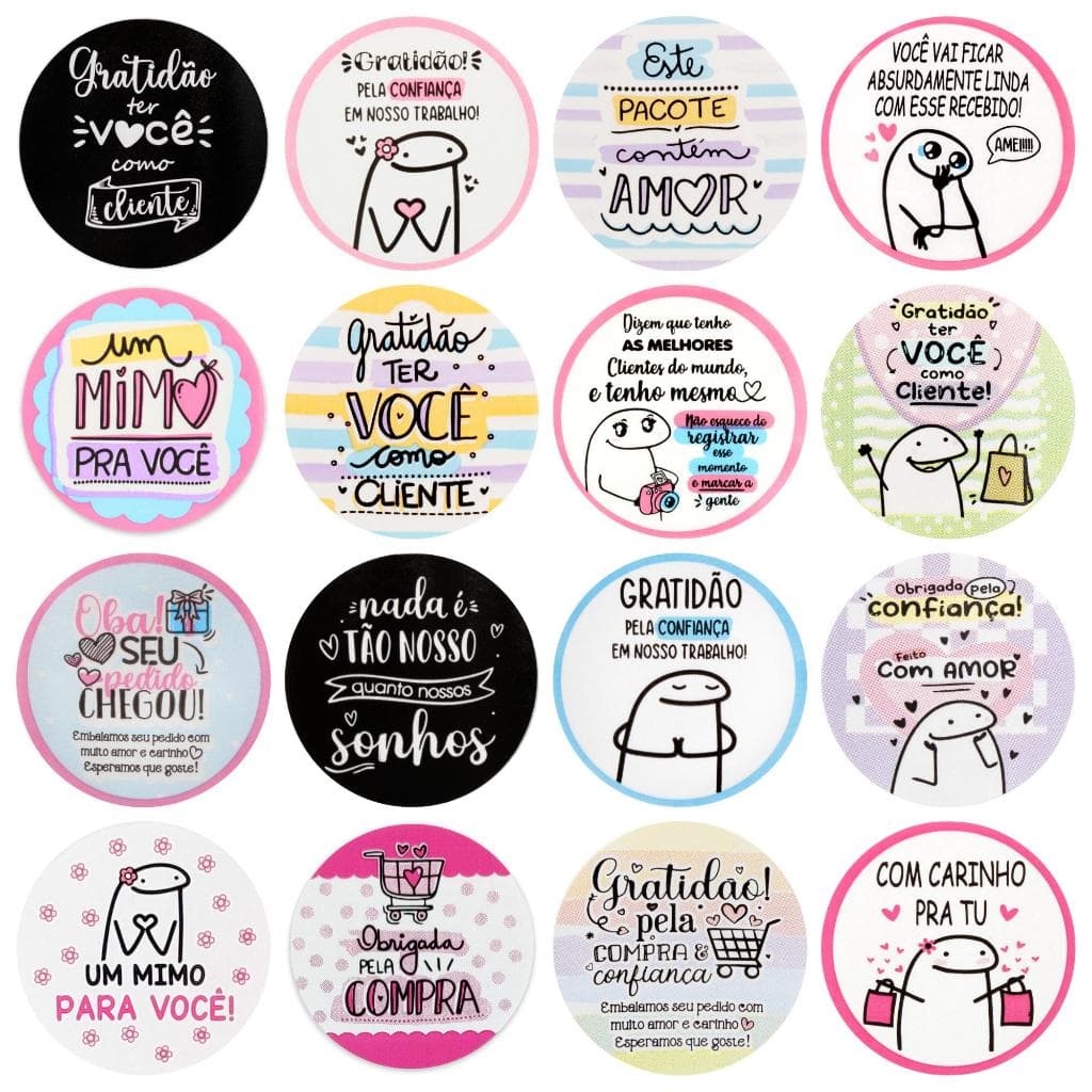 200 Unidades Adesivo de Recebido