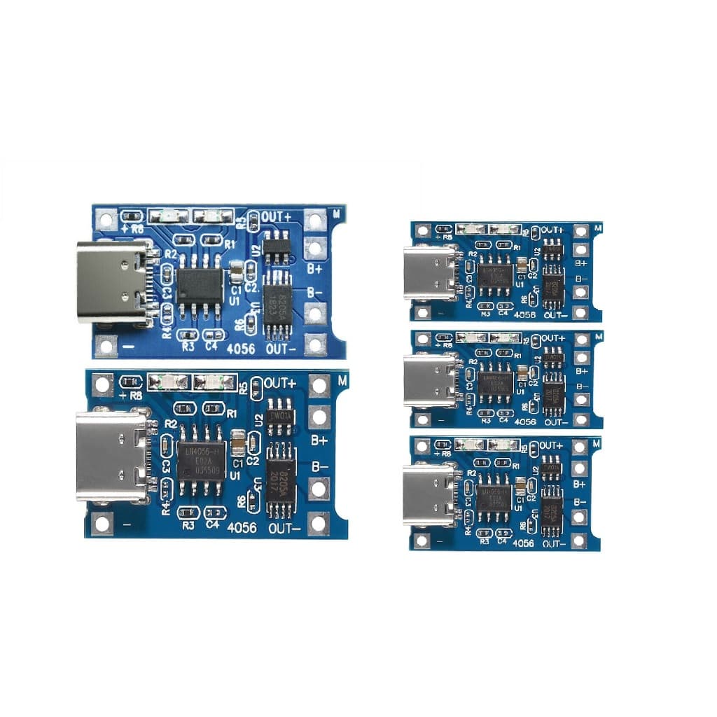 10 unidades TP4056 USB C módulo Carregador para bateria de litio
