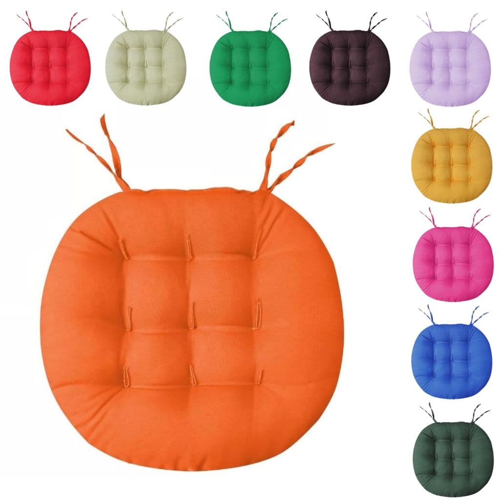 Almofada Redonda P/ Cadeira Sofá Banco Decoração Oxford Futton Futon 40x40cm Várias Cores Assento