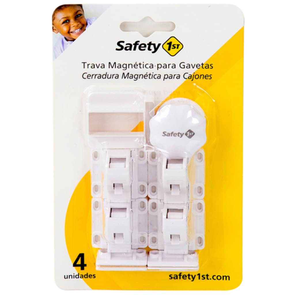 Kit Trava Magnética Safety 1st p/ Bloquear Gaveta e Armário