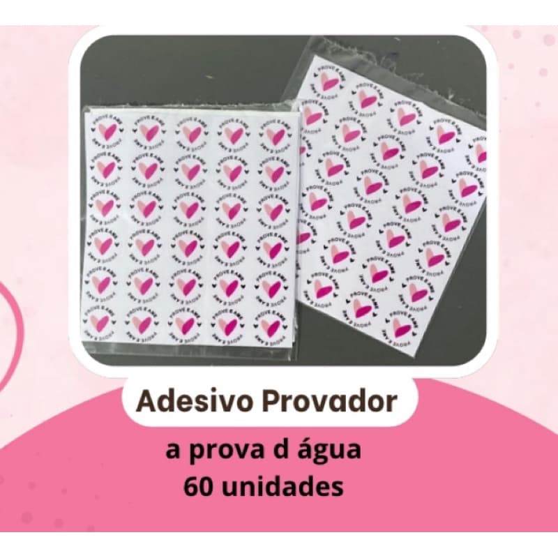 Adesivo para Mostruário • À Prova d’Água • 60 Unidades • Alta Fixação