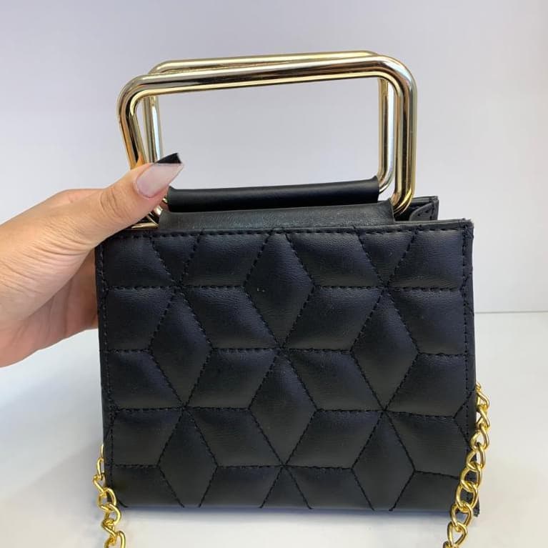 Bolsa Feminina Transversal Pequena Mini Bag de Festa luxo casamento formatura balada alça corrente.
