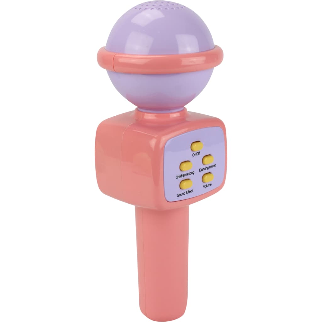 Microfone Infantil 60 Músicas Sons 20cm Karaokê Brinquedo Musical Menina Cantora Pilha BBR Toys 3 Anos+