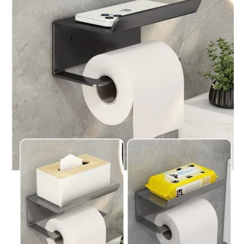 Suporte de Banheiro papel higienico objetos diversos