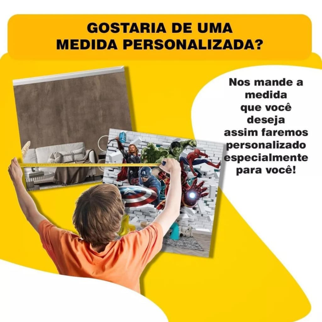 Papel de Parede M² Adesivo Arte Personalizada Escolha sua arte e Medida