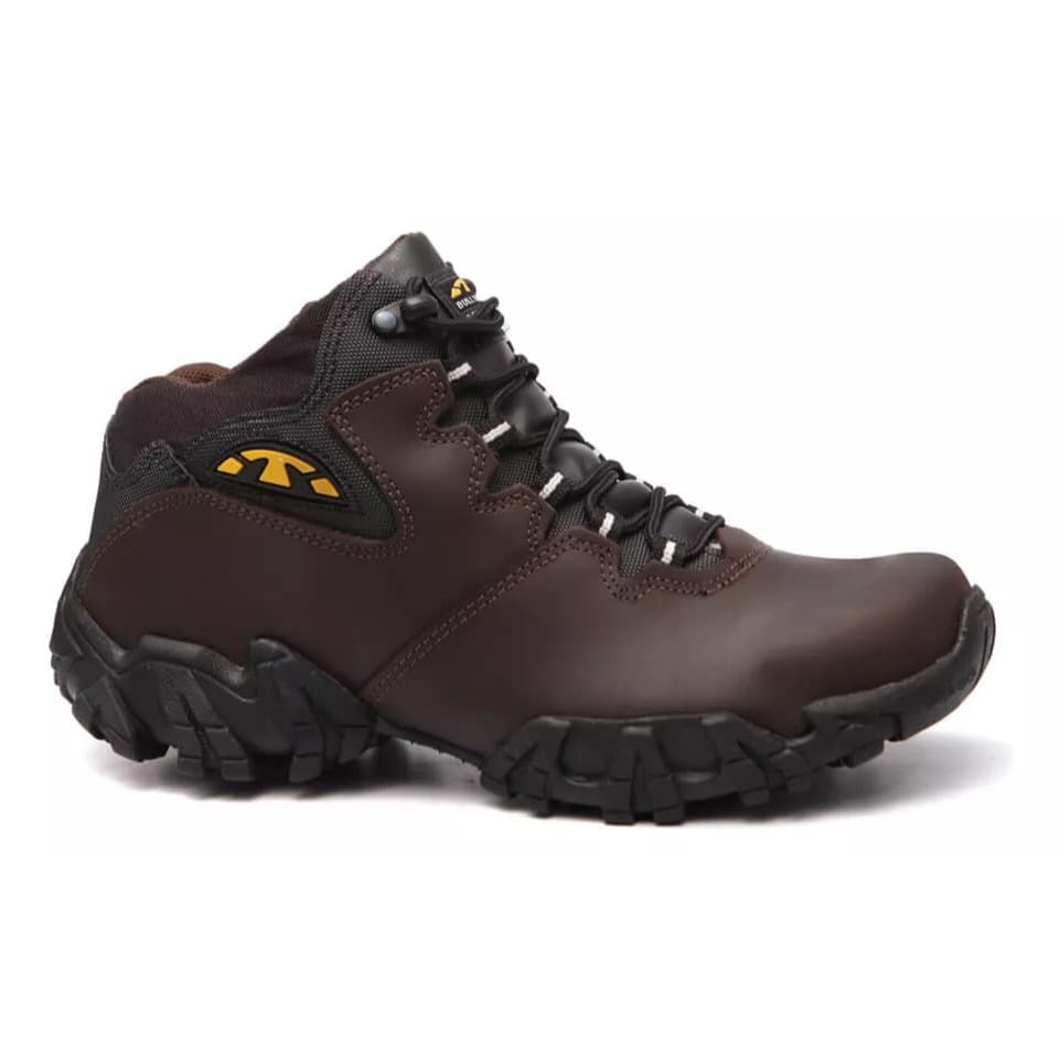 Bota Bull Terrier Bruce Masculino Marrom Couro Legitimo Original